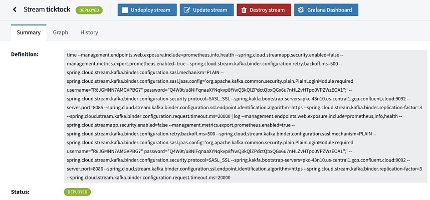 Stream docker deployed