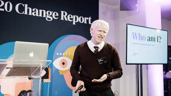 Photo of Charlie speaking
