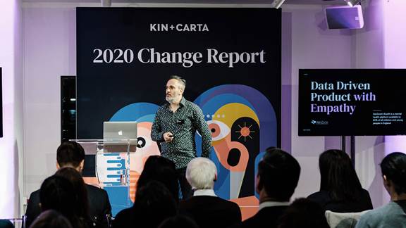Photo of Giles speaking