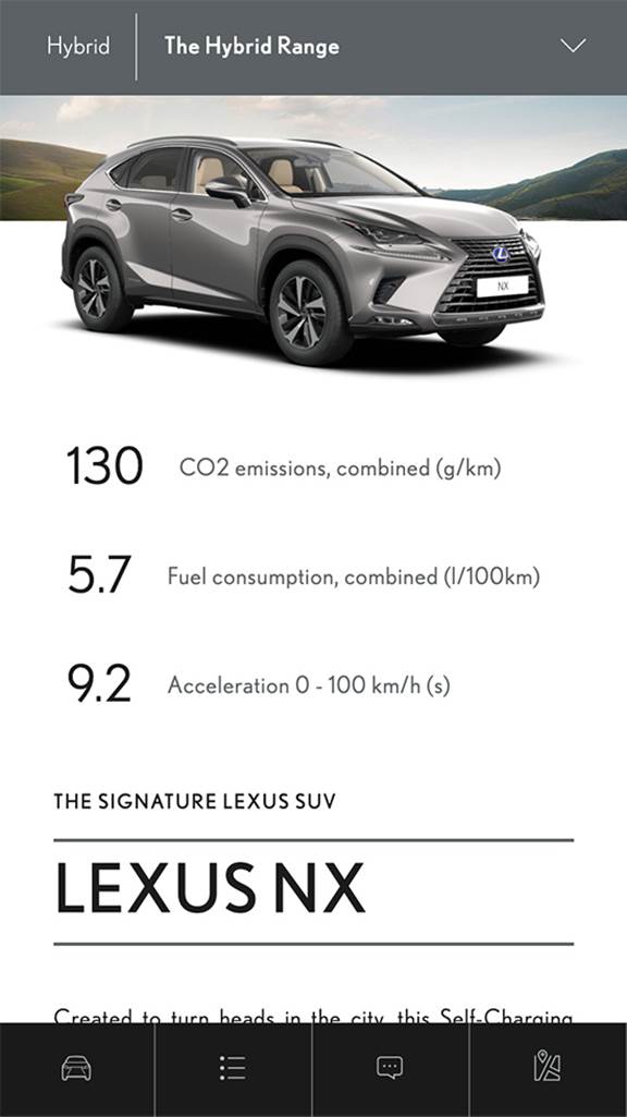 Lexus mobile screenshot 2