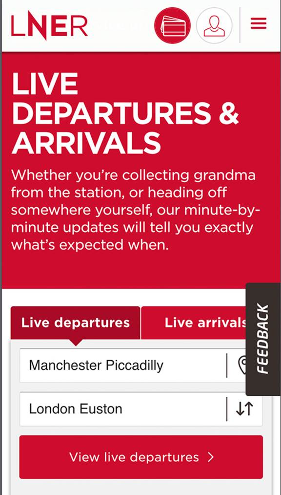 LNER mobile screenshot